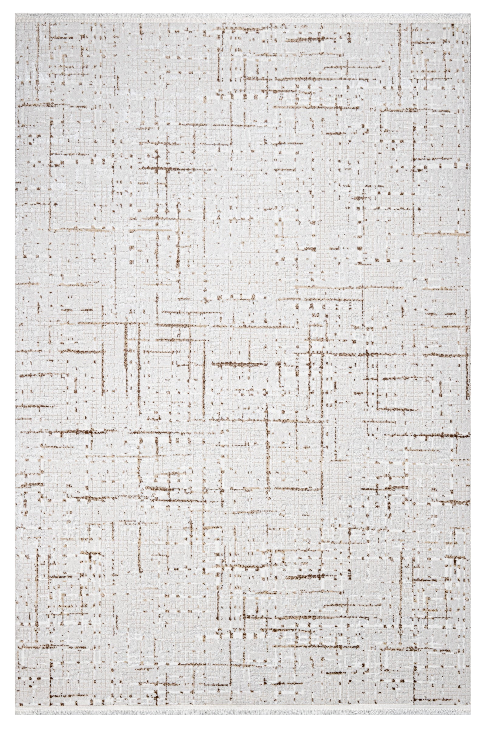 Aboard Brown Geometric Acrylic Area Rugs for Living Room Jacquard ...
