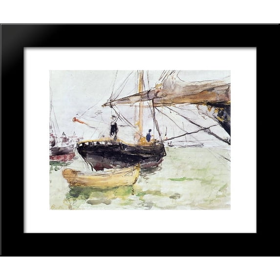 Aboard a Yacht 20x24 Framed Art Print by Morisot, Berthe