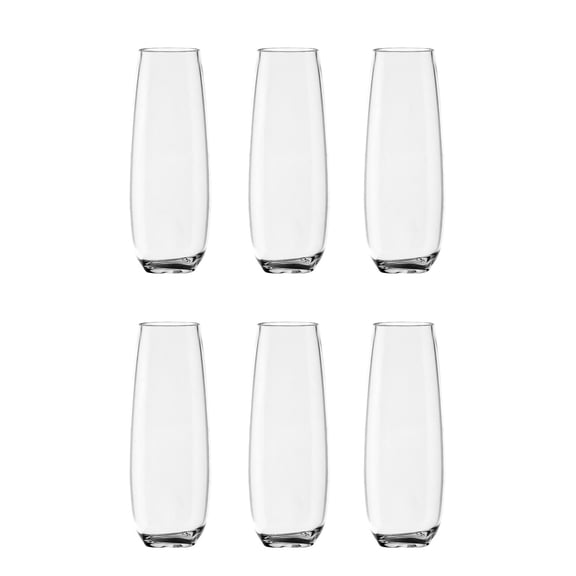 Abode Homewares Montana Stemless Flute, 10 oz. Set of 6