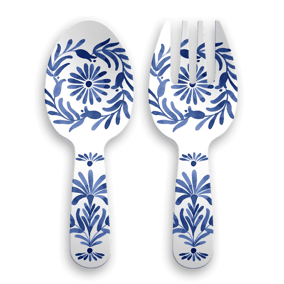 Abode Homewares by TarHong Azul Servers, 10.6 x 3.7 x 1, 2-Piece Set