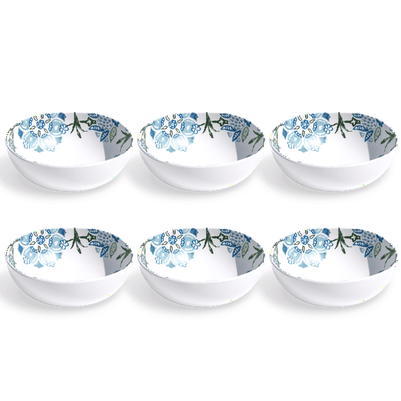 Abode Homewares by TarHong Hana Ikat Cereal Bowl, 7", 34 oz, Set of 6