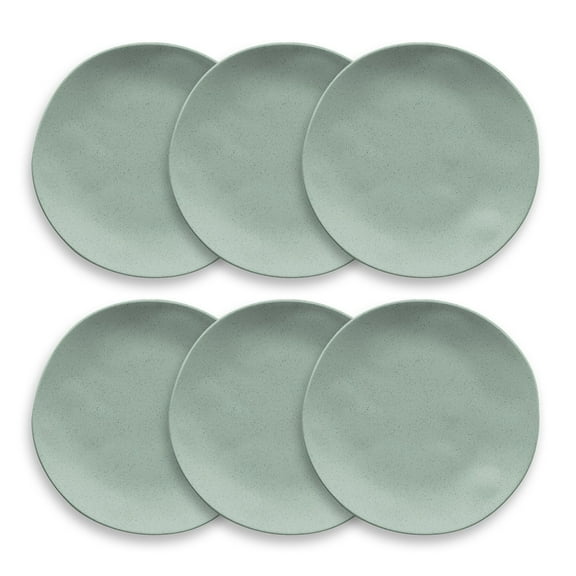 Abode Homewares by TarHong Organic Wheat PP Dinner Plate, 10.6", Set of 6 Green
