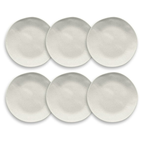 Abode Homewares by TarHong Organic Wheat PP Salad Plate, Cream, 8.6, Set of 6