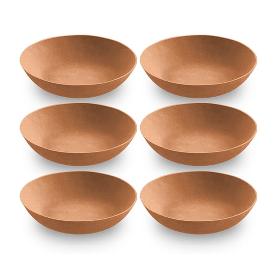 Abode Homewares by TarHong Planta Matte Terra Cotta Low Bowl, 9"/ 61 oz.Set of 6