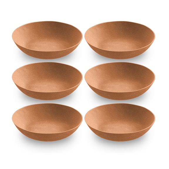 Abode Homewares by TarHong Planta Matte Terra Cotta Low Bowl, 9"/ 61 oz.Set of 6