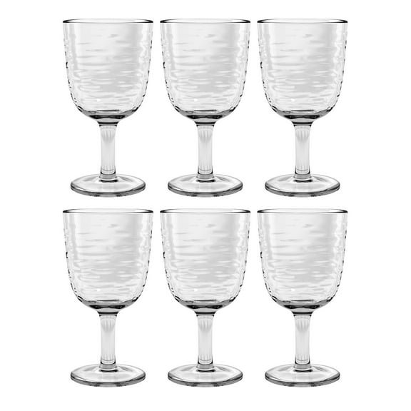 Abode Homewares by TarHong Tritan Foundry Goblet, Clear, 13.5 oz. Set of 6