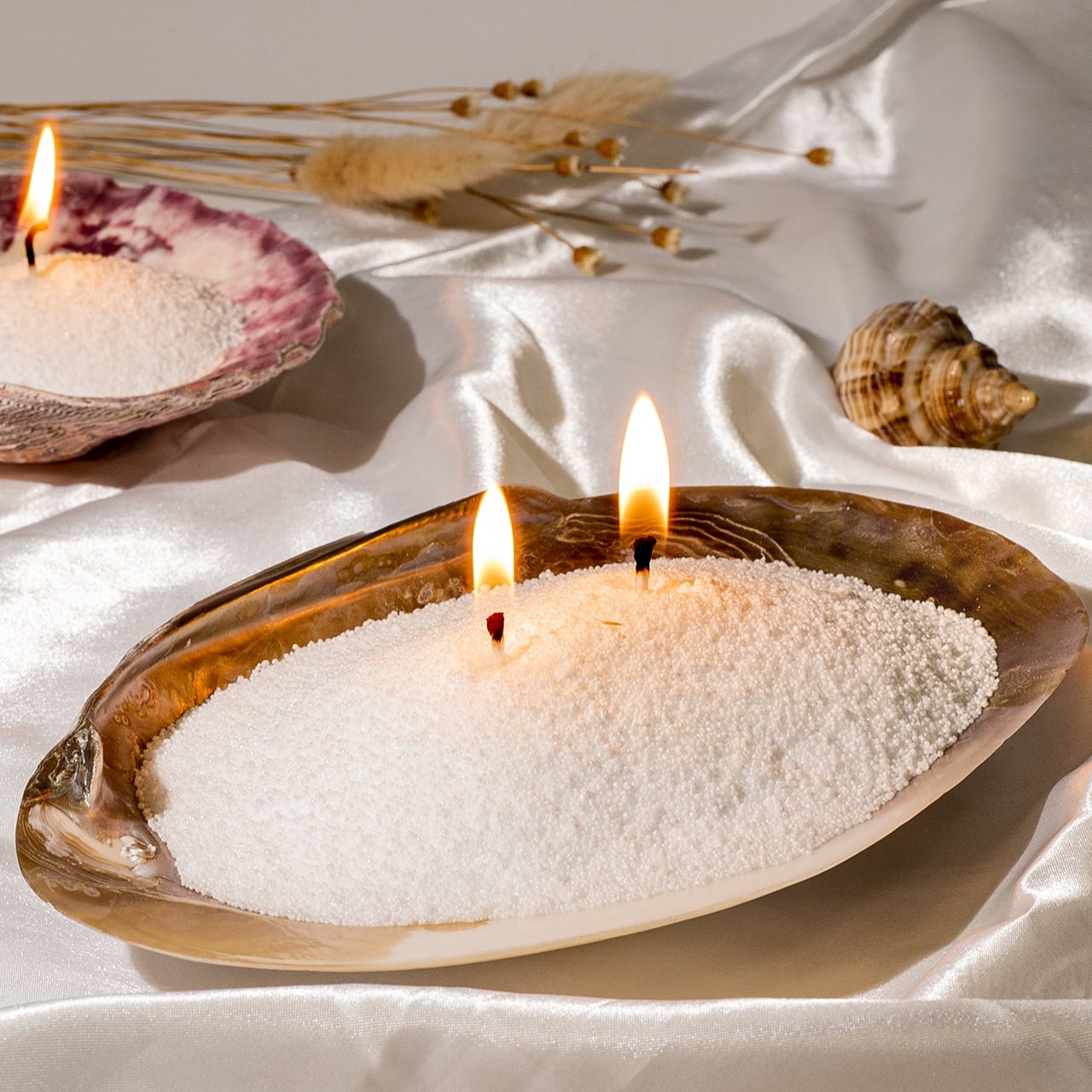 AbodeAura Pearled White Candle 18 oz - Fresh Sea Breeze