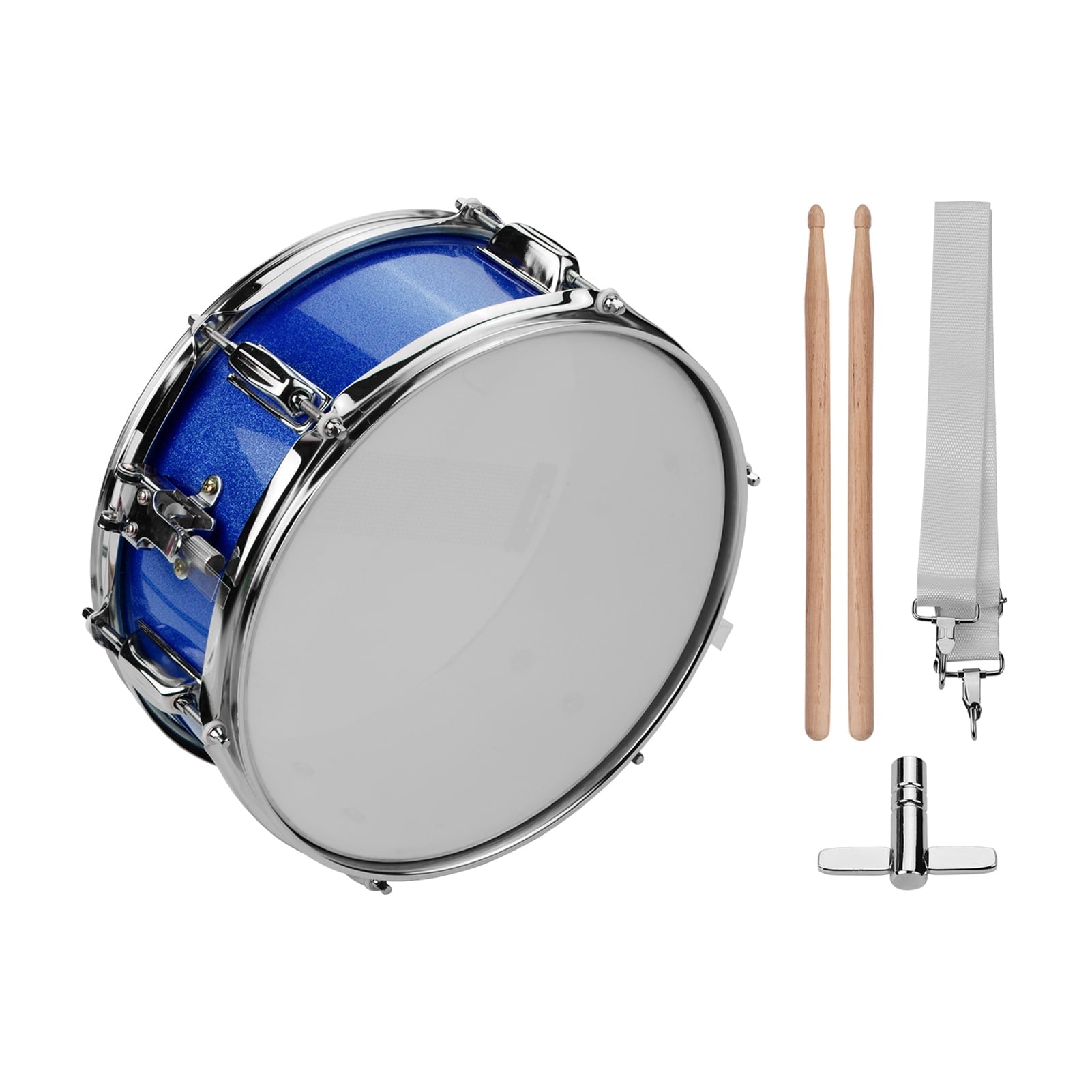 Abody 12inch Snare Drum Head with Drumsticks Shoulder Strap Drum Key for Student Band