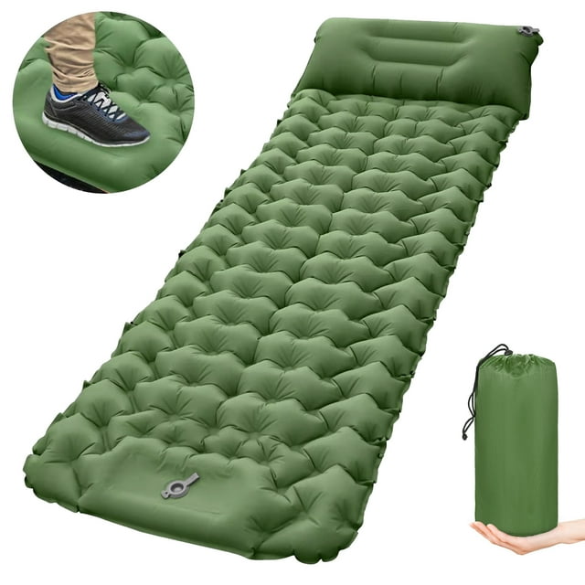 Abody Camping Sleeping Pad with Pillow Builtin Pump Ultralight
