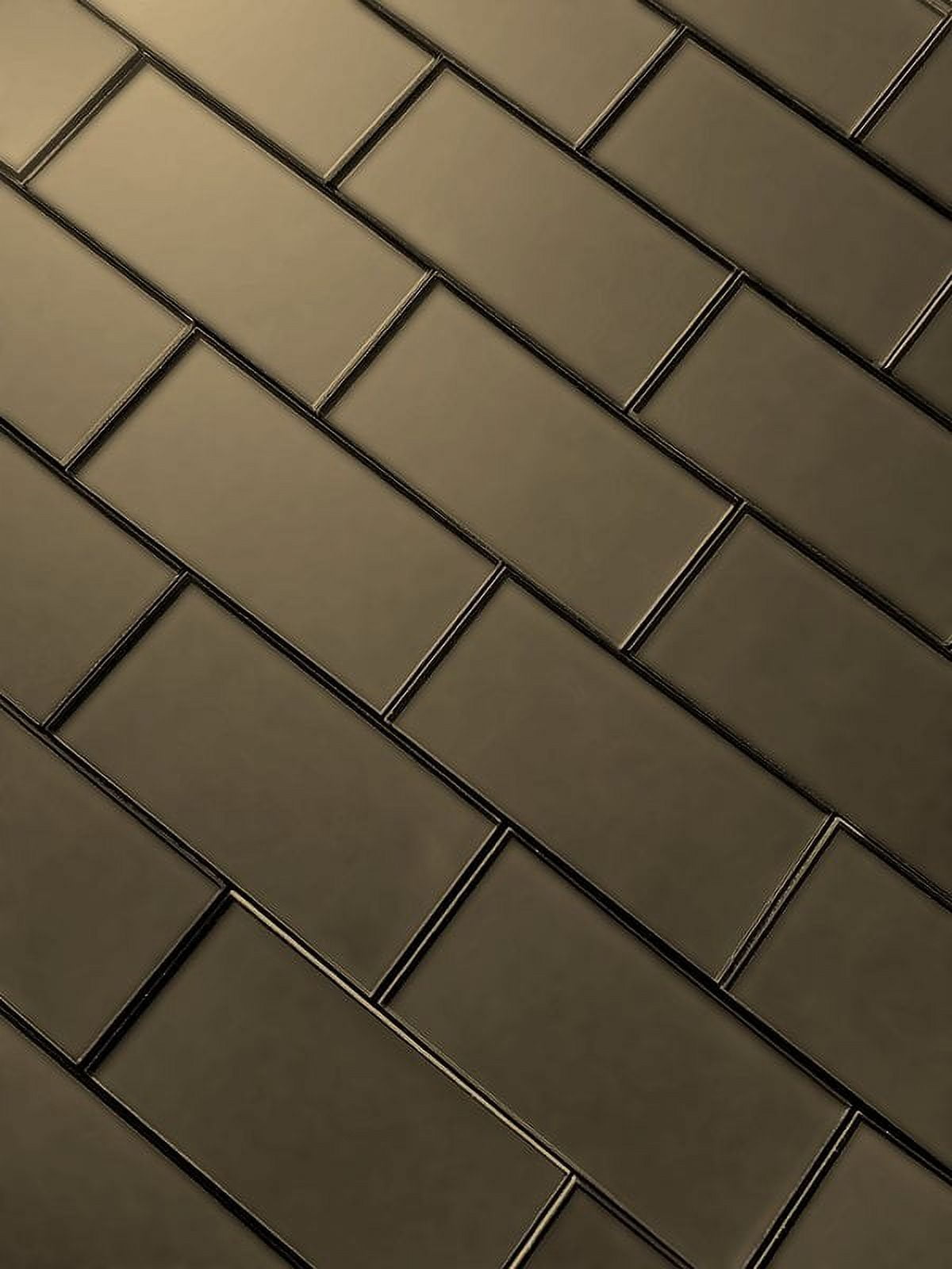Matte Bronze 3" x 6" Glass Subway Tile