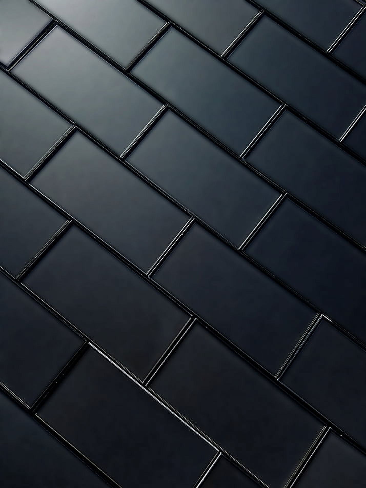 Eternal Royal Gray Frosted Glass Subway Kitchen Wall Tile