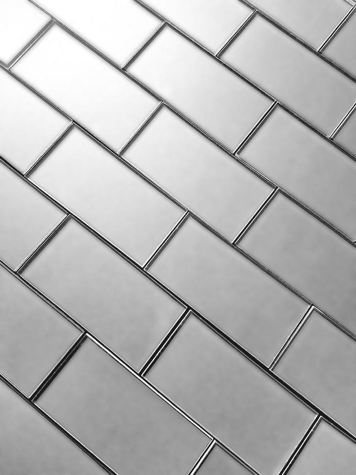 Eternal Silver Matte Glass 3x6 Subway Wall Tile
