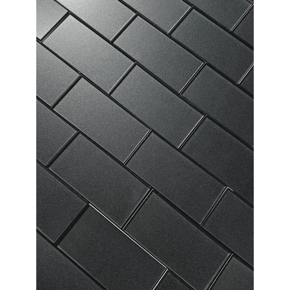 Abolos- Secret Dimensions 3" x 6" Mosaic Glass Subway Wall Tile in Glossy Gray (14sf, 8pc per box)
