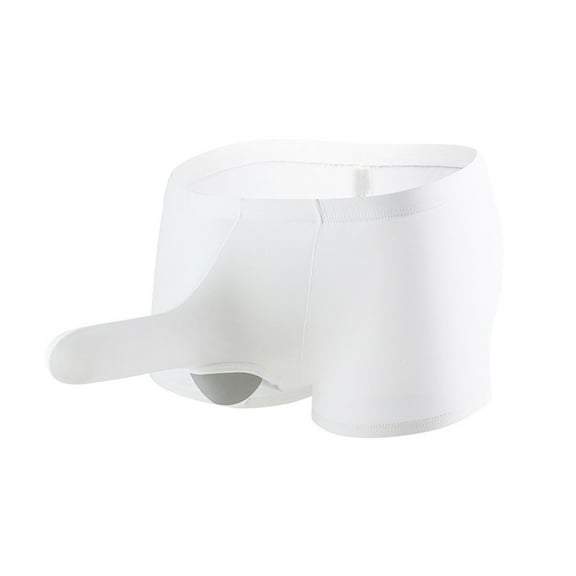 Abomansow Mens Bulge Pouch Ice Silk Underwear Low Rise Boxer Briefs Breathable Moisture-Wicking Everyday Underpant on Clearance