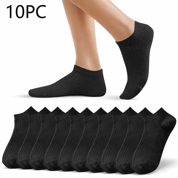 Abomasnow 10 Pairs Men Womens Ankle Socks Low Cut No Show Thick Cushioned Athletic Running Sports Socks