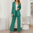 thumbnail image 1 of Abomasnow 2 Piece Pant Suits for Women Dressy Blazer High Waisted Straight Leg Pants Sets Office Lady Business Casual Outfits, 1 of 7