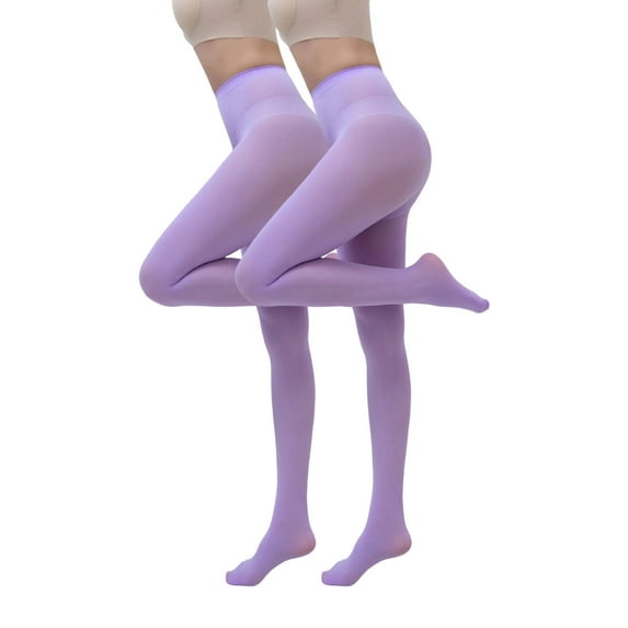 Abomasnow 2 Piece Women's Semi Opaque Tights 80/90 Denier Soft Solid Color Stretchy Footed Pantyhose