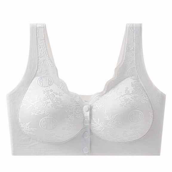Abomasnow 2025 Daisy Bras for Older Women Plus Size Push up Breathable Front Closure Daisy Bras Full Support No Underwire Everyday Bra