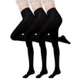 thumbnail image 1 of Abomasnow 3 Pairs Black Tights for Women, Plus Size 60D Semi Opaque Tights, Control Top Microfiber Pantyhose for Women, 1 of 1