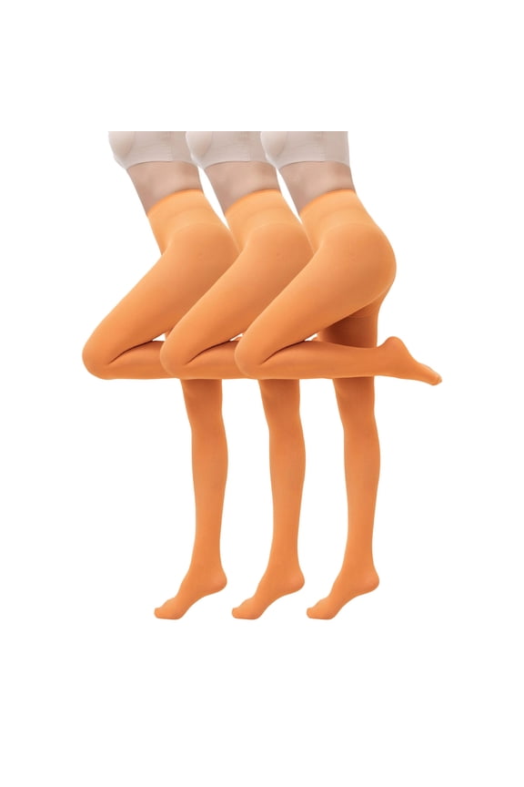 3 Pairs Fleece Lined Tights Women Fleece Lined Leggings Warm Tights Thermal Translucent Leggings for Winter