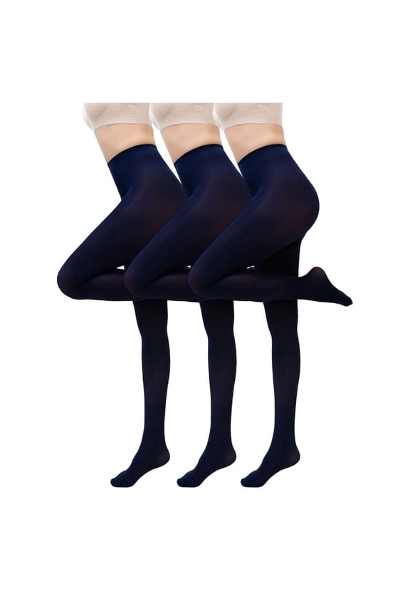 3 Pairs Fleece Lined Tights Women Fleece Lined Leggings Warm Tights Thermal Translucent Leggings for Winter