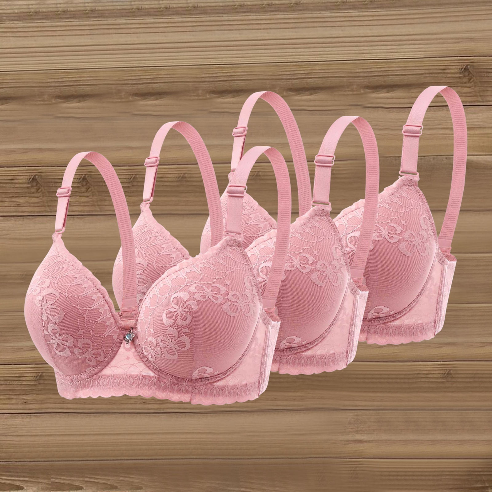 Abomasnow 5 Piece Bras for Women Adjustable Strap Underwire Lace ...