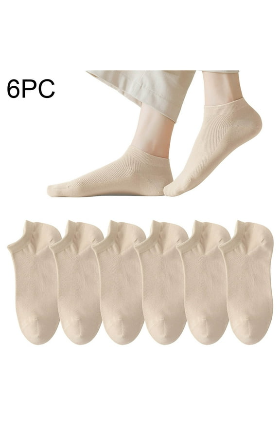 6 Pairs Ankle Socks for Womens and Men Mesh Thin Breathable Athletic Socks Running Low Cut No Show Socks with Heel Tab on Clearance