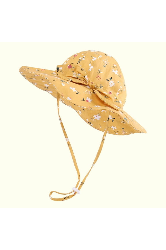 Baby Girl's Sun Hat Toddler Beach Hats Protective Infant Summer Hat with Wide Brim Baby Girls Bucket Hat Swim Hat on Sale Clearance 2024