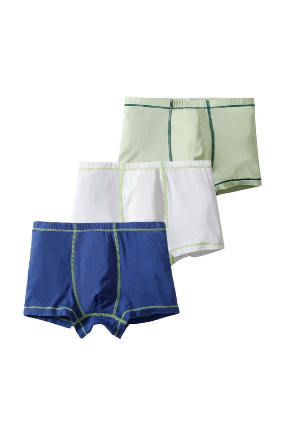 Boys Cotton Underwear Breathable Moisture-Wicking Boxer Briefs Soft and Comfy Trunks (3pc Pack)