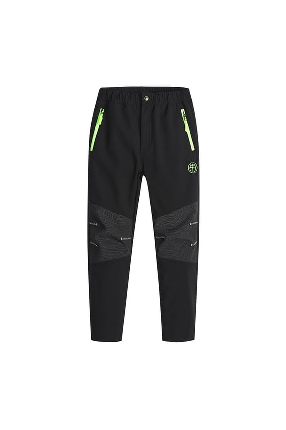 Boys Girls Snow Pants Kids Outdoor Waterproof Windproof Fleece Warm Pants Childs Soft Shell Hiking Pants on Clearance