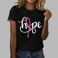 thumbnail image 1 of Abomasnow Breast Cancer Shirts for Women Pink Ribbon Graphics Cure Cancer Awareness Tee Inspirational Christian Faith Short Sleeve Tops, 1 of 4