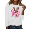 thumbnail image 1 of Abomasnow Breast Cancer Sweatshirt for Women, Pink Ribbon Pullover Breast Cancer Awareness Hoodie Cancer Fighter Long Sleeve Tops Casual Fall Fashion Blouse Tee Shirts, 1 of 4