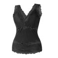thumbnail image 1 of Abomasnow Built in Bra Tank Tops for Women 2025 Sexy Lace Patchwork V Neck Y2K Underwear Slim Fit Sleeveless High Stretch Cami Tee, 1 of 3