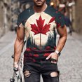 thumbnail image 1 of Abomasnow Canadian Maple Leaf Shirt for Men 2025 Canada Day T-Shirt Summer Casual Short Sleeve Crew Neck Tees Flag Print Tops (M-XXXXXL), 1 of 5
