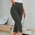 thumbnail image 1 of Abomasnow Capri Pants for Women Casual Summer Cropped Pants Plus Size Elastic Waist Capris Comfy Workout Loose Yoga Pants, 1 of 9