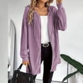 thumbnail image 1 of Abomasnow Cardigan Sweaters for Women Lightweight Open Front Thin Long Cardigans Fall Long Sleeve Knit Hooded Sweater with Pockets, 1 of 9