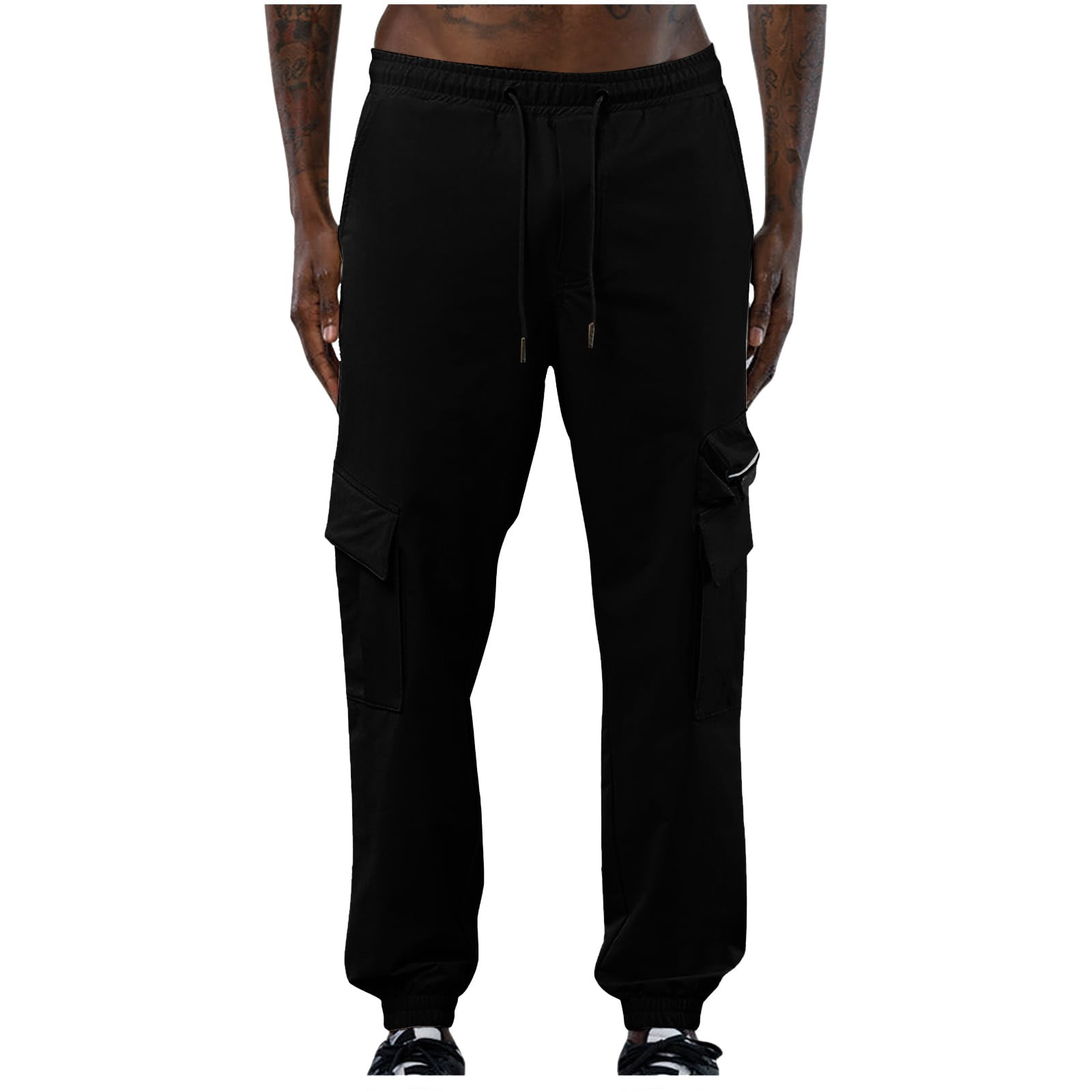 Abomasnow Cargo Pants for Men Casual Drawstring Elastic Waist Hiking