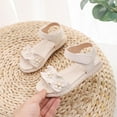 thumbnail image 1 of Abomasnow Clearance Sales Today! Toddler Girls Sandals Little Girls Kids Glitter Flower Open-Toe Flat Dress Sandals Summer Shoes Toddler Sandals, 1 of 9
