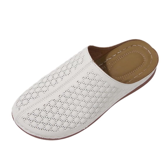 Abomasnow Clogs for Women Mules Shoes Slip on Leather Closed Toe Sandals Casual Arch Support Walking Platform Slides