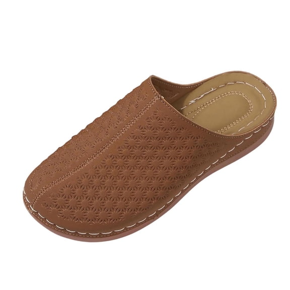 Abomasnow Clogs for Women Mules Shoes Slip on Leather Closed Toe Sandals Casual Arch Support Walking Platform Slides