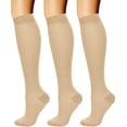thumbnail image 1 of Abomasnow Compression Socks for Women & Men Circulation (3 Pairs) 15-20 mmHg is Best Support for Athletic Running Cycling, 1 of 2