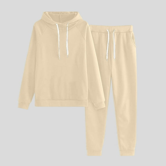 Abomasnow Deals of The Day Clearance Sweatsuits Womens 2 Piece Outfit Casual Fall Winter Pullover Hoodie and Sweatpants Sets Dressy Jogging Suits with Pockets