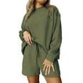 thumbnail image 1 of Abomasnow Deals of The Day Clearance Two Piece Sets for Women 2024 Fall Outfits Knit Sweatsuit and Sweater Short Sets Casual Matching Set Travel Tracksuit with Pockets, 1 of 3