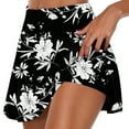 thumbnail image 1 of Cxenplz Deals of Today 20’’ Knee Length Skorts Skirts for Women Summer Tennis Skirts Athletic Golf Skorts Casual Workout Flower Print Skirt with Shorts, 1 of 6