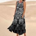 thumbnail image 1 of Abomasnow Deals of The Day Clearance Women's Summer Sundress Plus Size Tank Sleeveless T-Shirt Dress Casual Loose Fit Beach Vacation Maxi Dresses with Pockets, 1 of 5