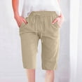 thumbnail image 1 of Abomasnow Deals of The Day Clearance Women's Casual Shorts High Waisted Quick Dry Lightweight Shorts Summer Loose Fit Flowy Beach Drawstring Shorts, 1 of 5