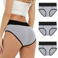 thumbnail image 1 of Abomasnow Deals of Today! 3PC Period Underwear for Wome Breathable Leak Proof Menstrual Period Panties Cotton Lightweight Physiological Underpants, 1 of 1
