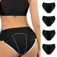thumbnail image 1 of Abomasnow Deals of Today! 4PC Period Underwear for Wome Breathable Leak Proof Menstrual Period Panties Cotton Lightweight Physiological Underpants, 1 of 9