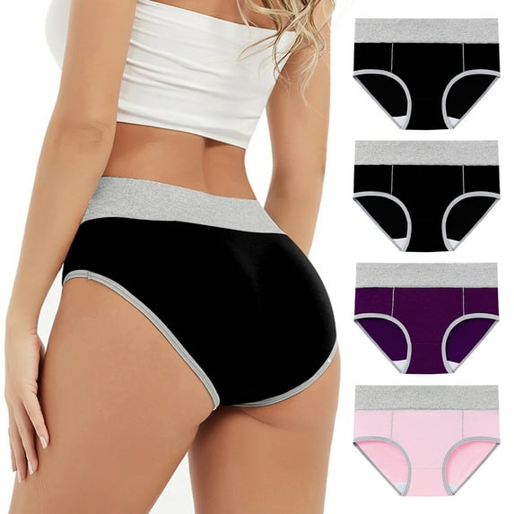 Abomasnow Deals of Today! 4PC Period Underwear for Wome Breathable Leak Proof Menstrual Period Panties Cotton Lightweight Physiological Underpants