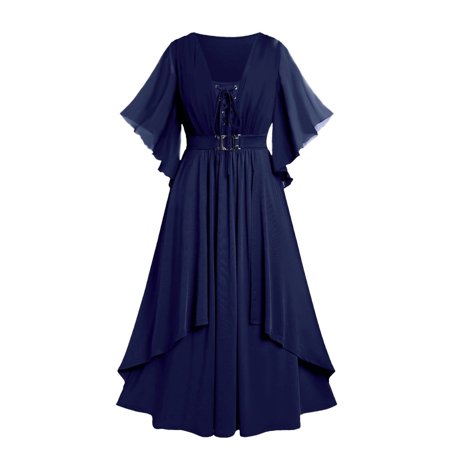 Women's Renaissance Gothic Dress - Off-Shoulder Lace Bat Sleeve Medieval Costume For Halloween & Cosplay